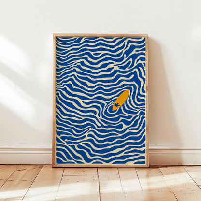 Surfing art , Beach Wall Art, Surf Print, Ocean Wave