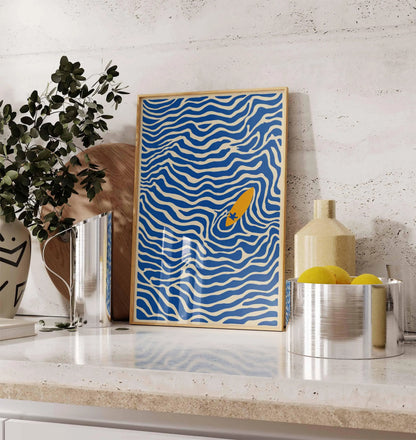 Surfing art , Beach Wall Art, Surf Print, Ocean Wave