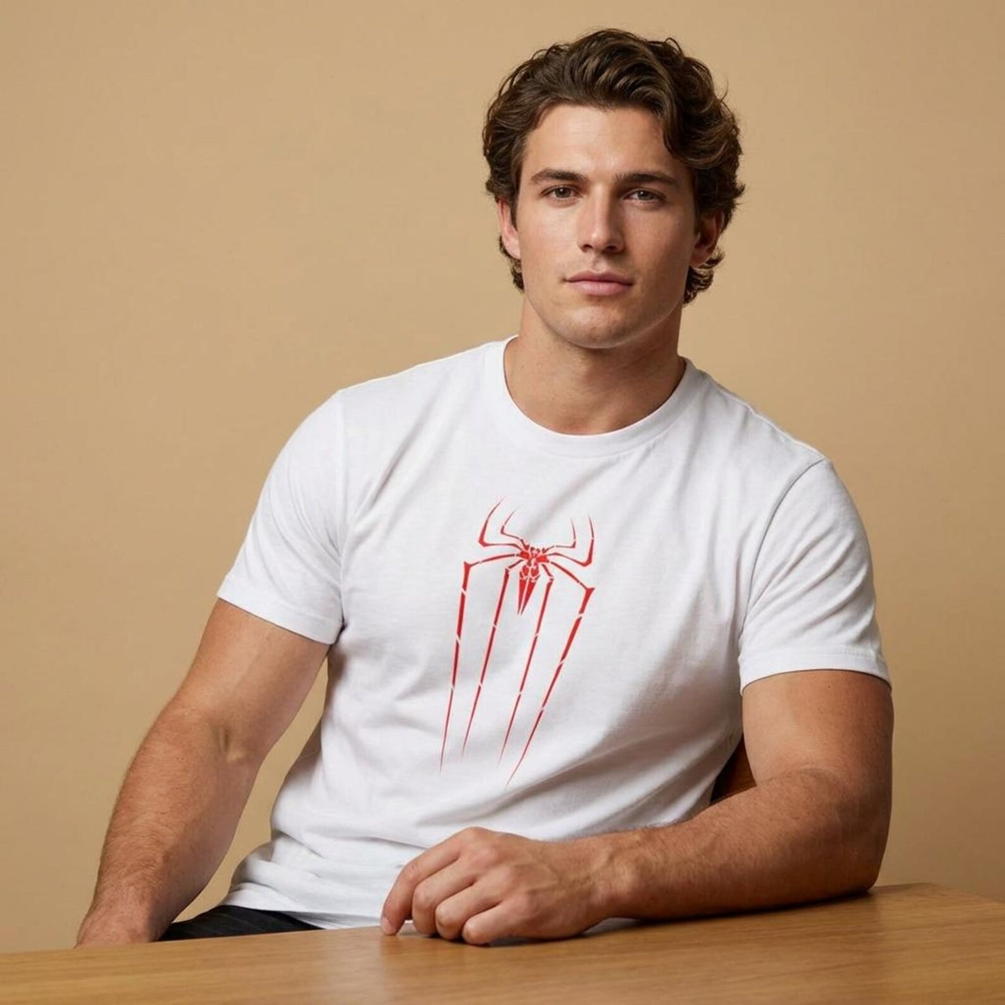 Man Oversized T-Shirt, Graphic Back Typography Tee, Relaxed Cotton Streetwear Shirt