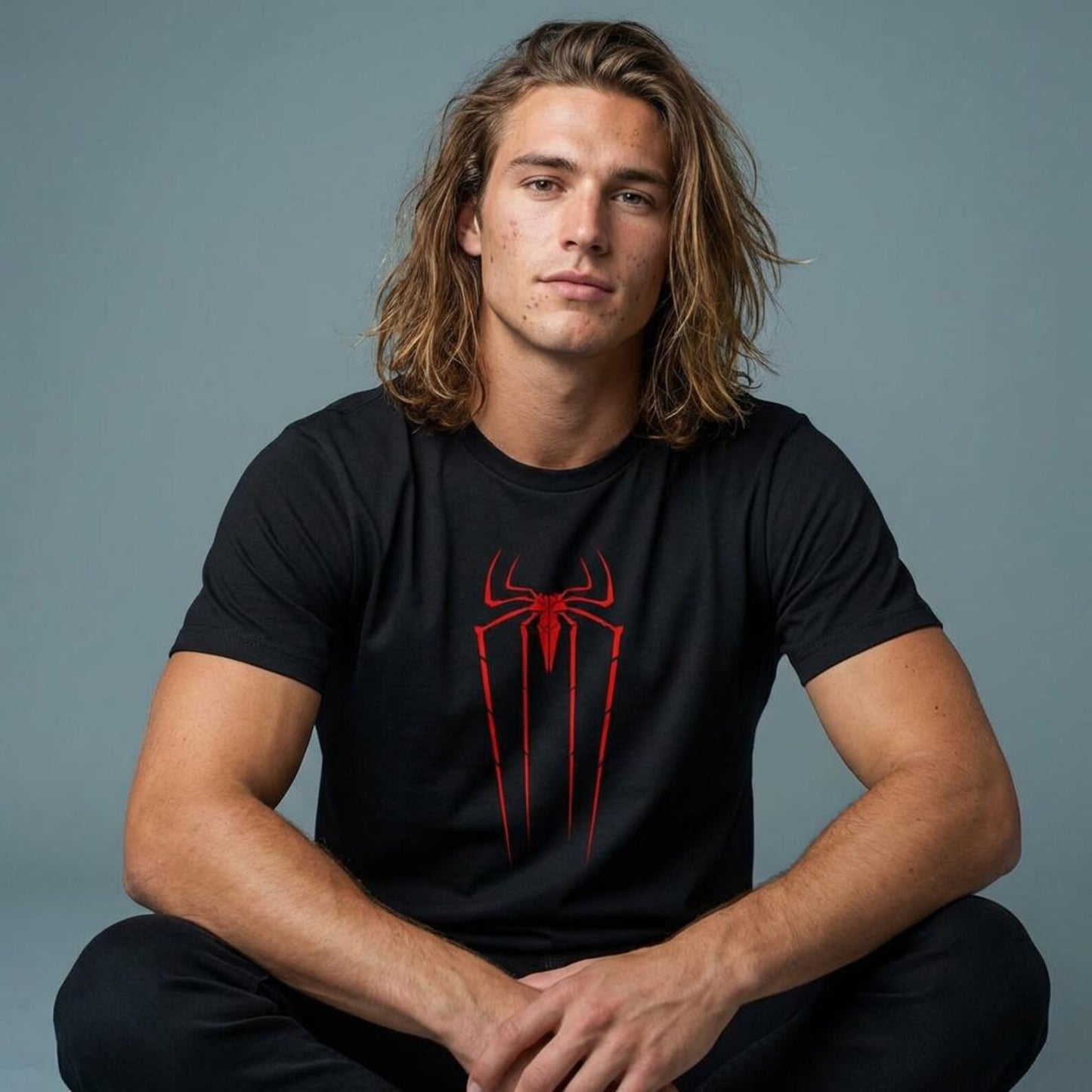 Man Oversized T-Shirt, Graphic Back Typography Tee, Relaxed Cotton Streetwear Shirt