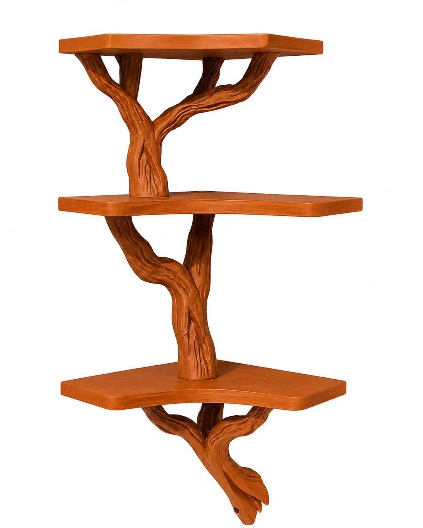 Tree Branch Corner Shelf Floating Driftwood Style Tiered Corner Shelves